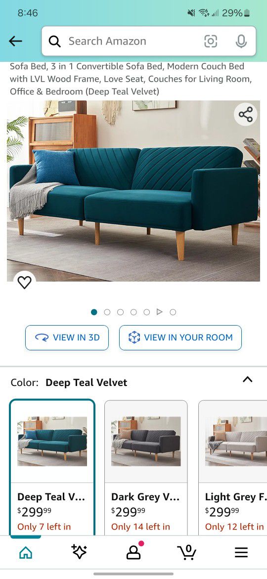Sofa, Convertible To A Sofa Bed