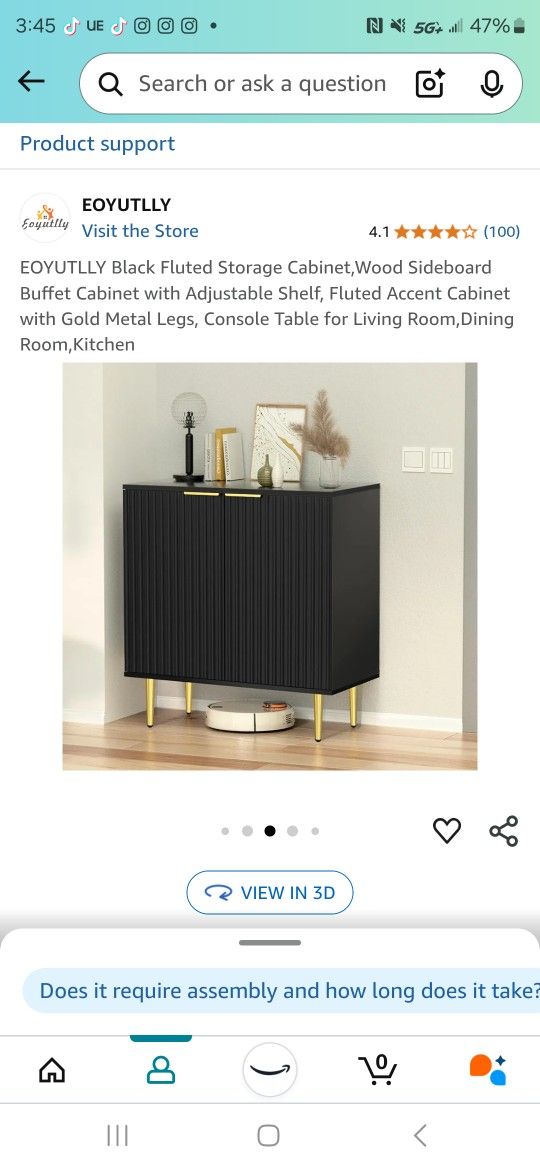 Fluted Hallway Small Buffet