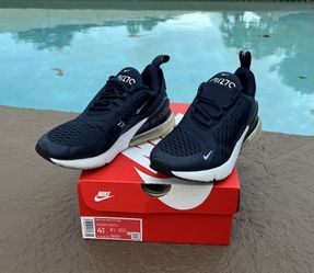 EUC kid’s Nike Air Max 270 shoes, size 4.5Y, obsidian/cobalt/white