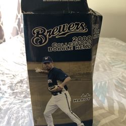 MLB Milwaukee Brewers J.J. Hardy 2008 Bobblehead In Original Box