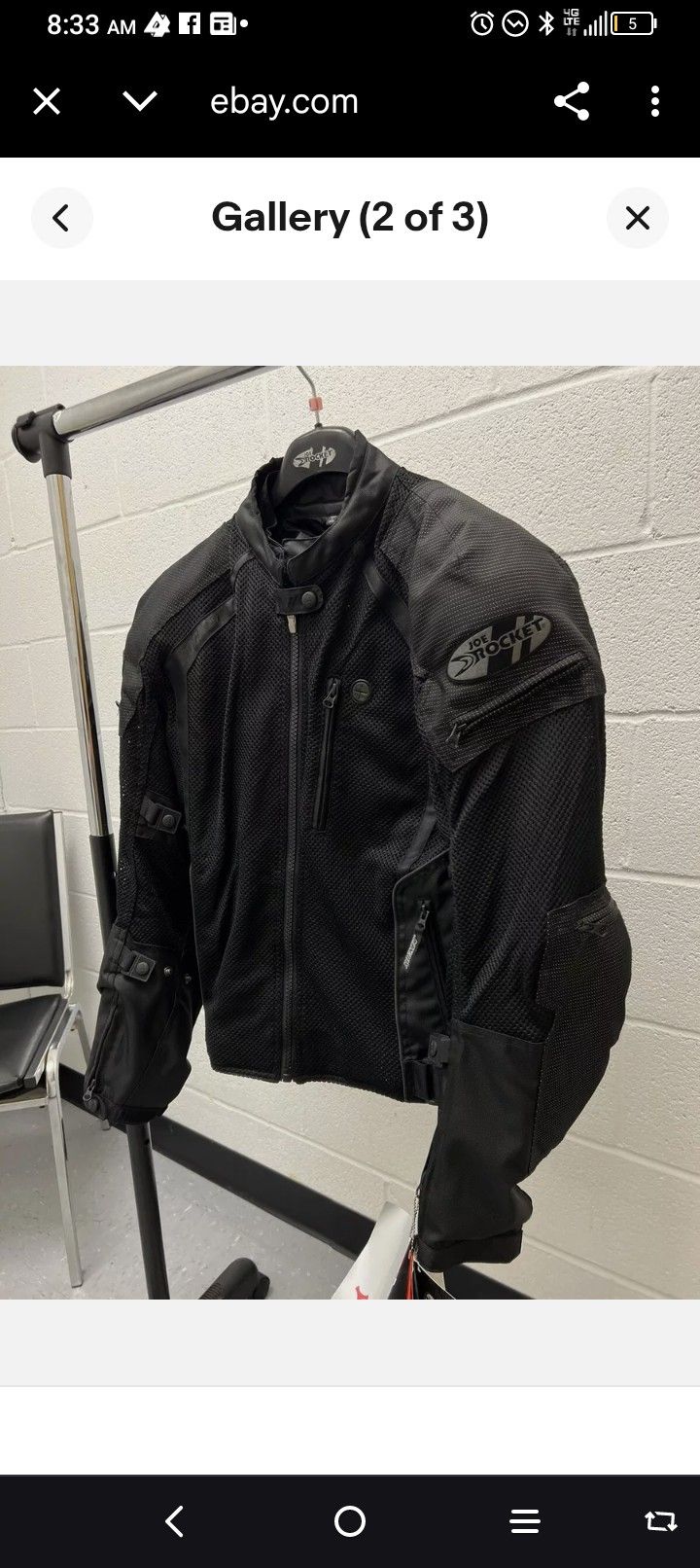Joe Rocket Motorcycle Jacket Men's Medium Size