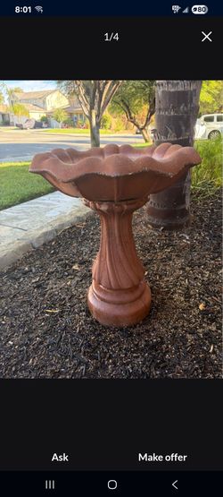 Tiny Tulip Birdbath 🌷