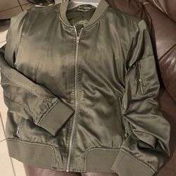 Army Green Satin Jacket