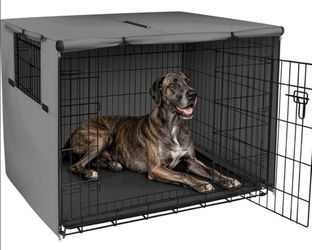 Large Wire Dog Crate COVER ( crate not included) Grey "54