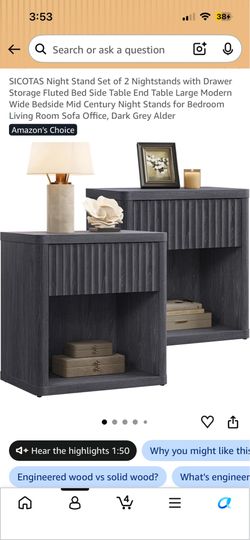 Two bed side tables