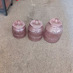 Pioneer Woman Cassie Glass Canister 3-Piece Set