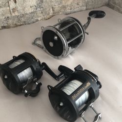 THREE(3) Saltwater Fishing Reels-Penn 9/0 Senator 115 / Shimano TLD 20 & 25 .Both Shimanos  Are Backed With Spectra