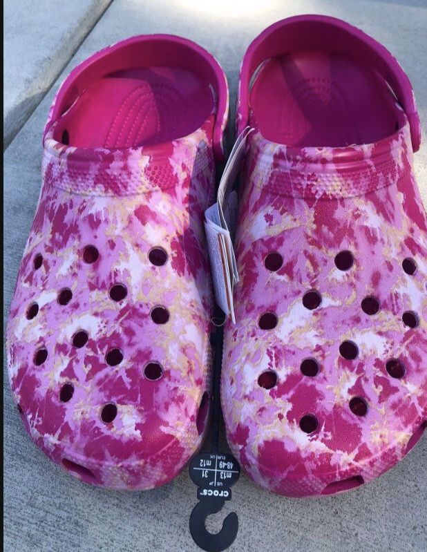Men’s Crocs Sling Back Clogs Size 12 Dye PINK CROCS