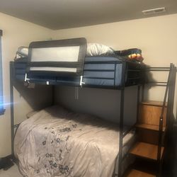 Twin Over Twin Bunkbed With Stairs