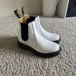 White Chelsea Doc Martin Boots