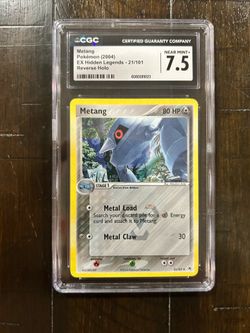 CGC 7.5 Metang 21/101 EX Hidden Legends Reverse Holo ENG Pokemon TCG 2004