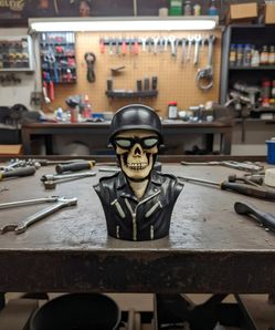 Resin biker skeleton