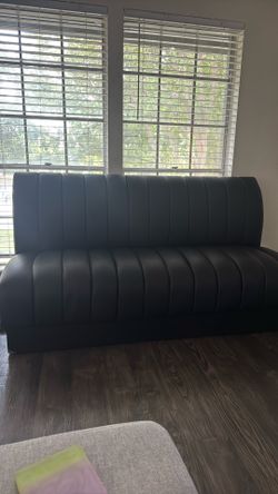 black leather club sofa