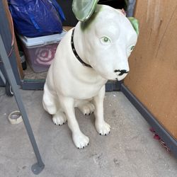 ULTIMATE RCA VICTOR COLLECTORS SET: 3-Foot Nipper Mascot Statue + Matching Mirror 