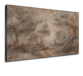 Wall canvas art - 46" x 72" neutral landscape