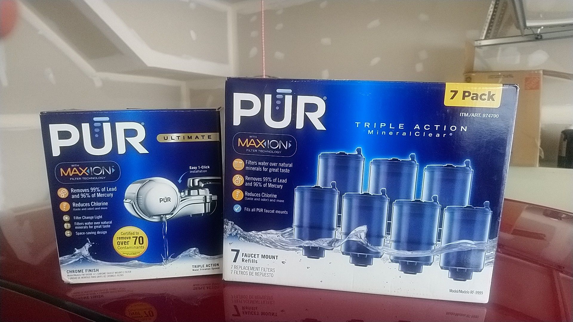 Pur maxion filtration system and 6 unopen filters