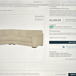 Gorgeous 3 piece Sectional  by Kevin Charles