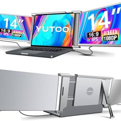 14” Portable Monitor Triple Laptop Screen 