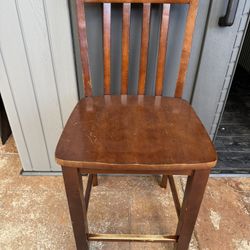3 Wood Barstools 
