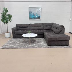 Charcoal Gray Sectional sofa/couch 🚛 Delivery Available