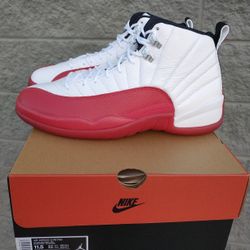 New Air Jordan 12 Retro Cherry Men Size 11.5
