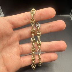 Puffed Gold Bracelet