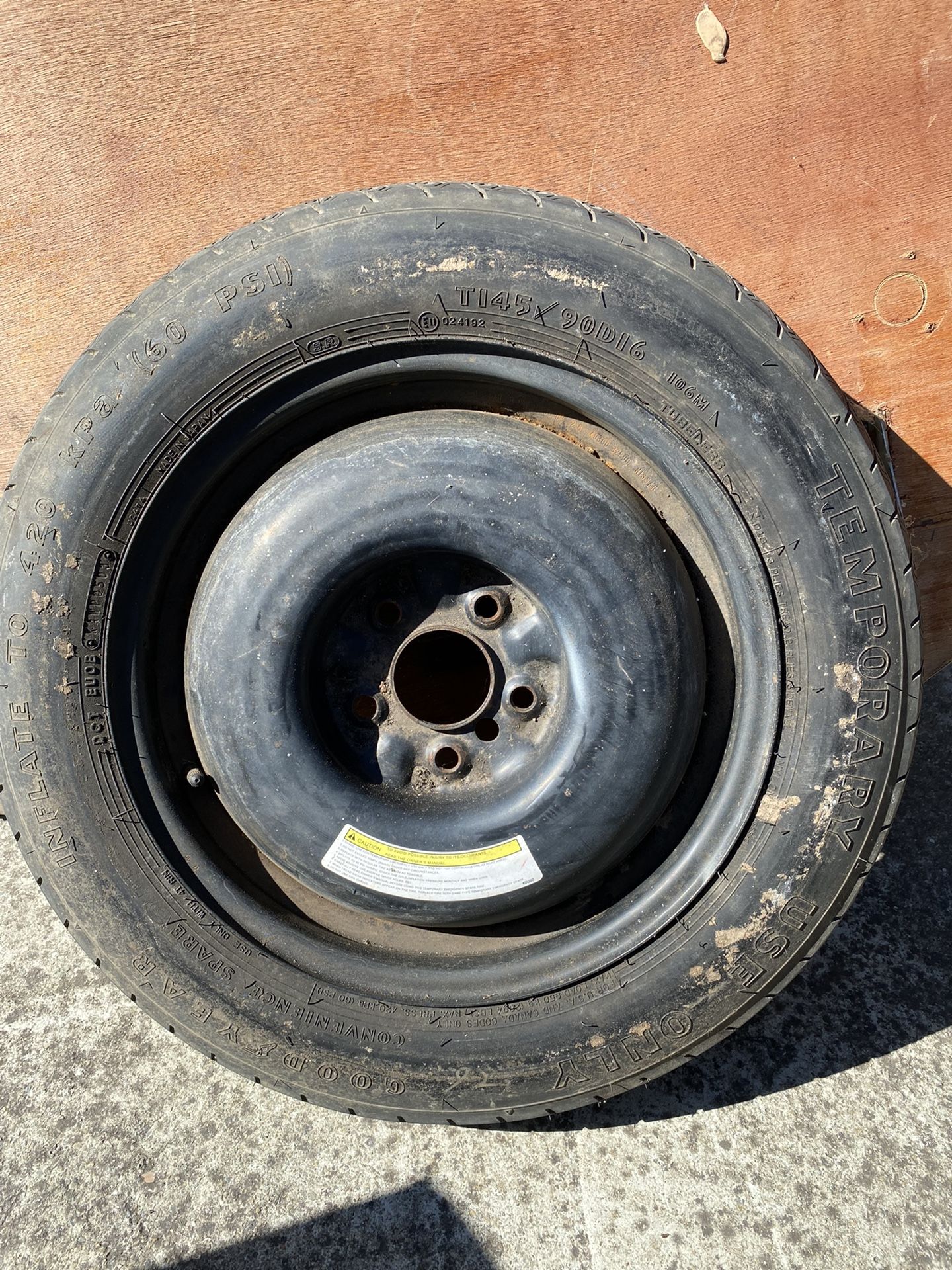 Goodyear T145/90D16 Spare Tire It 5x114.3 Fit S Lot Car Truck SUV