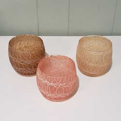 Set Of 3 Spaghetti String Glasses 