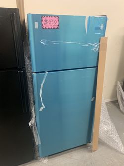 Brand new Frigidaire stainless steel top freezer refrigerators with manufacturer warranty