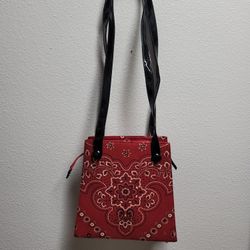 Vtg Charles Jourdan Paisley Bandana Shoulder Bag
