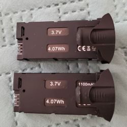 Drone Battery 3.7V 1100mAh Modular Rechargeable Li-po Battery (2 Piece)