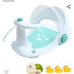 Morefeel Baby Bath Seat,Baby Bathtub Seat for Baby Sit up Shower Chair,Infant Bathtub Seat for Babies 6 Months & Up,Non-Slip Soft Mat,Adjustable Backr