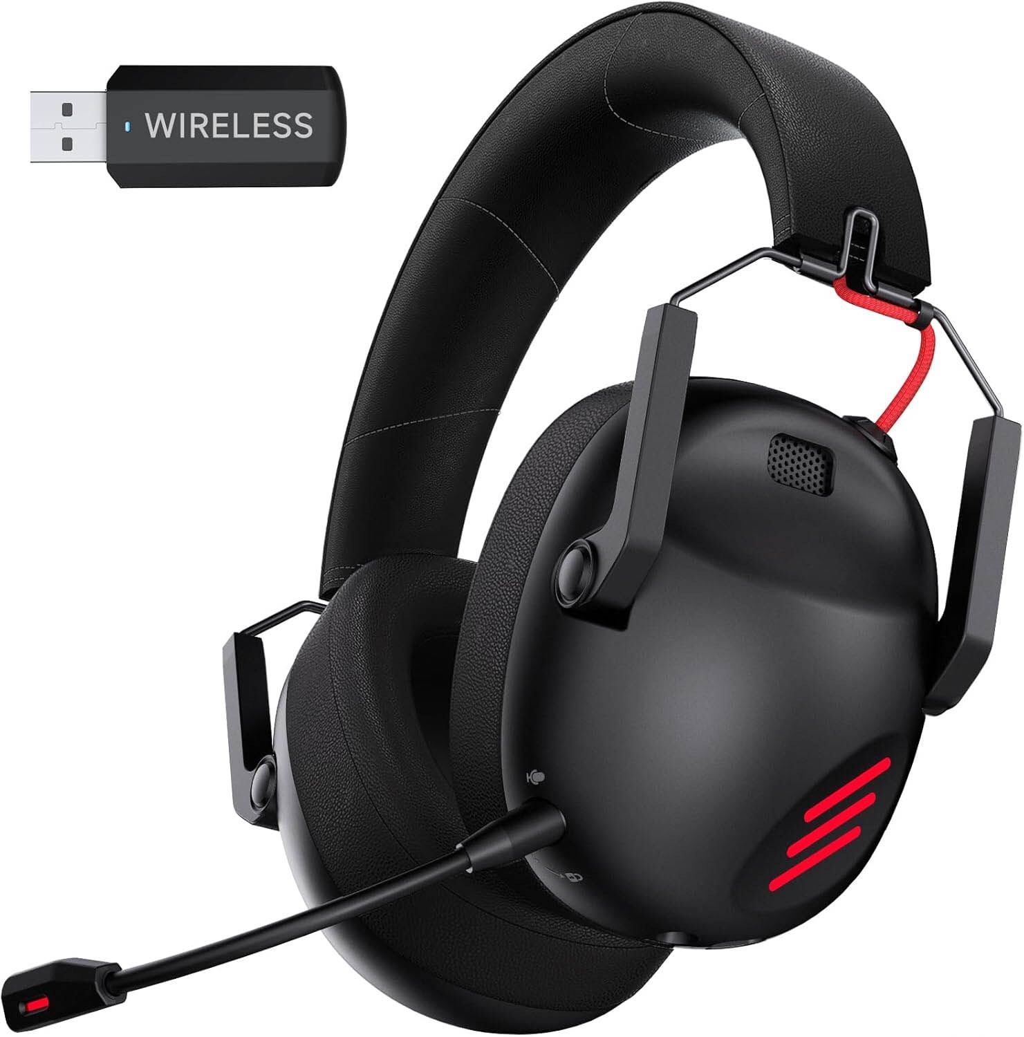 Wireless Gaming Headset Bluetooth 5.3 with Noise Canceling Microphone