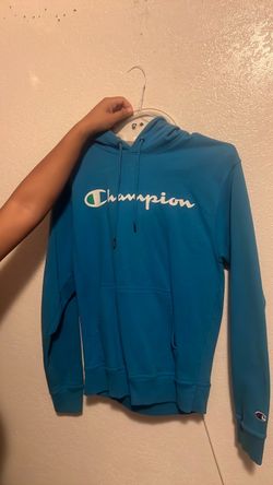 Small blue champion hoodie