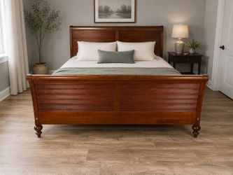Ethan Allen British Classics King Sleigh Bed - Solid Cherry - $2,900 OBO