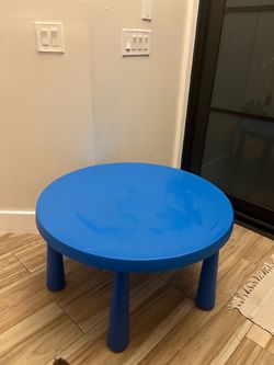 IKEA Mammut Kids Round Table Blue