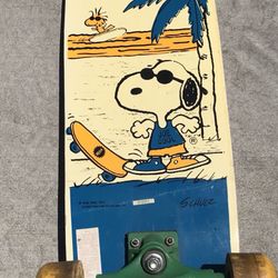 Vintage NASH 1971 wood skateboard Joe Cool Snoopy