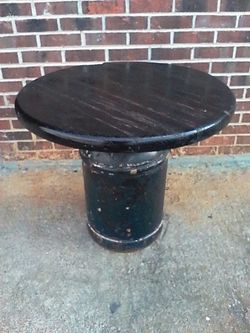 Milk can table