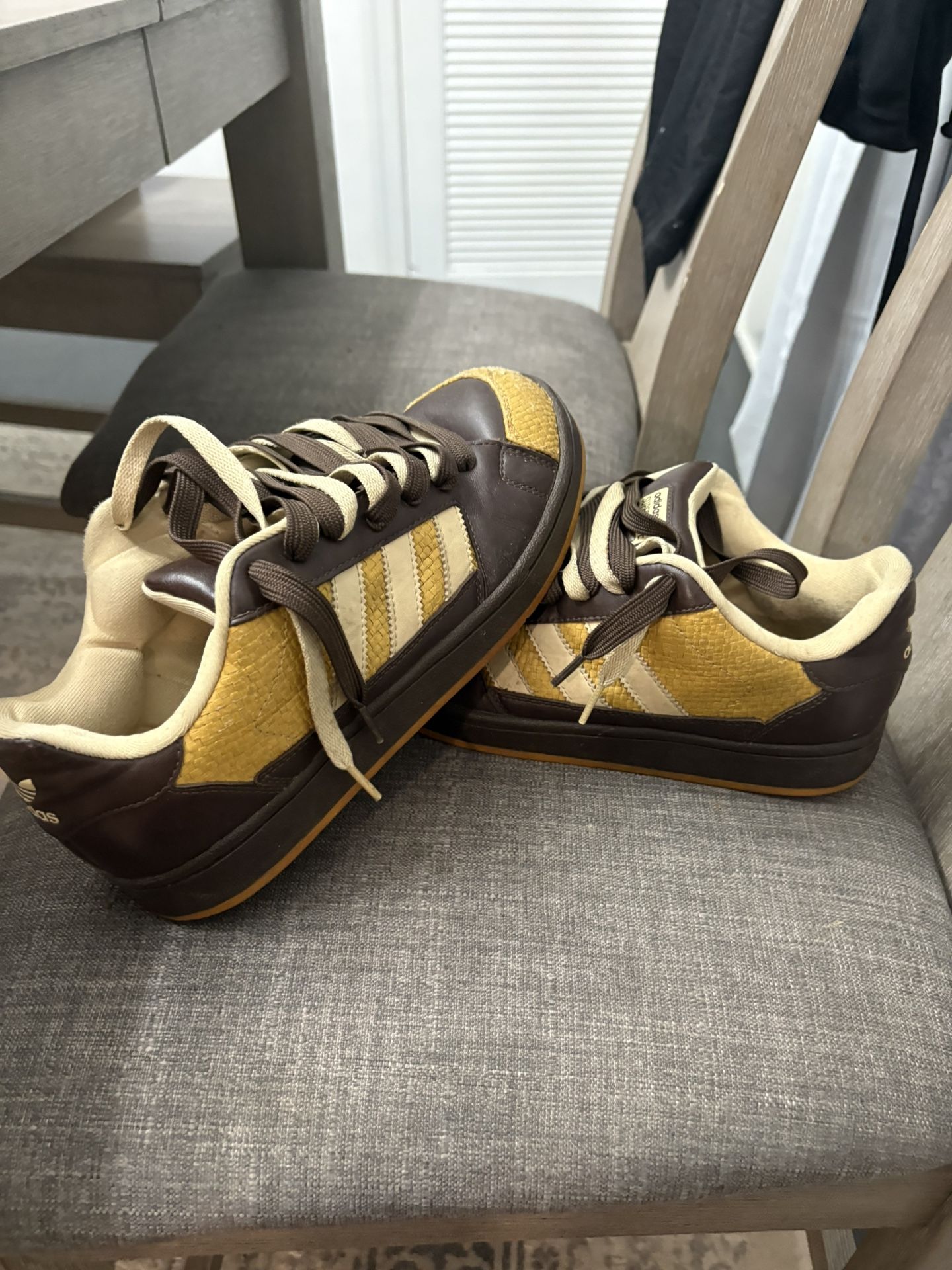 2007 ADIDAS Originals Super Skate ST Espresso Brown Yellow Cream
