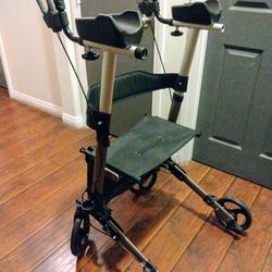 Stand Up Rollator Walker With Seat Hand Brakes