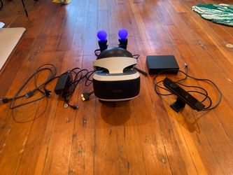 PS4 VR Headset and controllers
