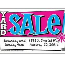 YARD SALE SATURDAY AND SUNDAY 