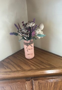 Mason jar flower vase