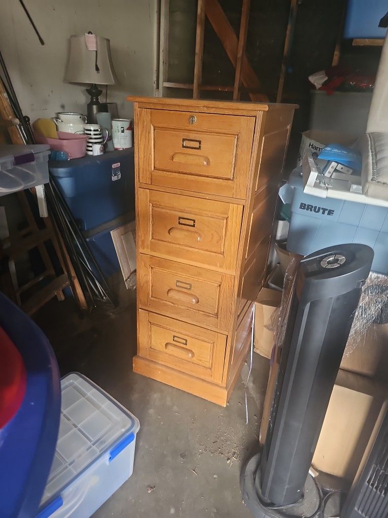 Solid Wood Filing Cabinet