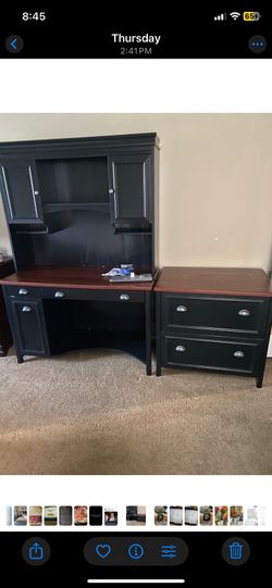 Wayfair Desk & Filing Cabinet, Desk Chair $100