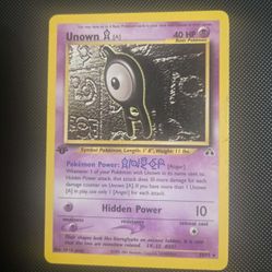 First 1st Edition Unknown Neo Revelations Pokemon Card 