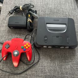 Nintendo 64 Console w/ Original Wires & Controller