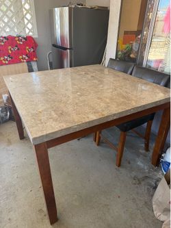 Marble table and chairs