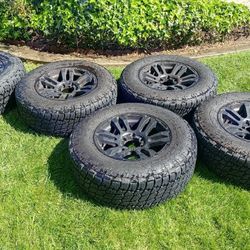 Nitto Terra Grappler G2 Tires and Wheels Combo (Set of 5, for full size exact matching spare) $750 OBO