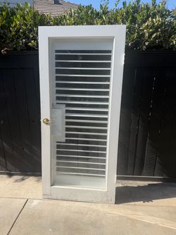nice door with built in blinds